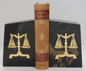 Lawyer Brown Marble Bookends - Item #3620