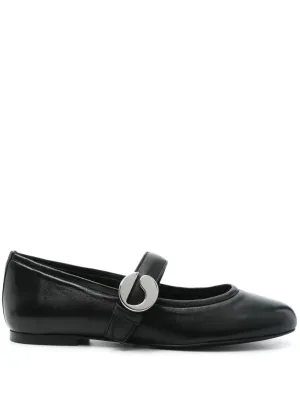 Leather ballet flats