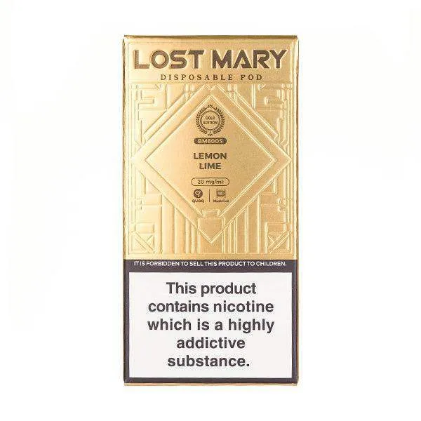 LEMON & LIME - LOST MARY BM600S GOLD EDITION DISPOSABLE VAPE