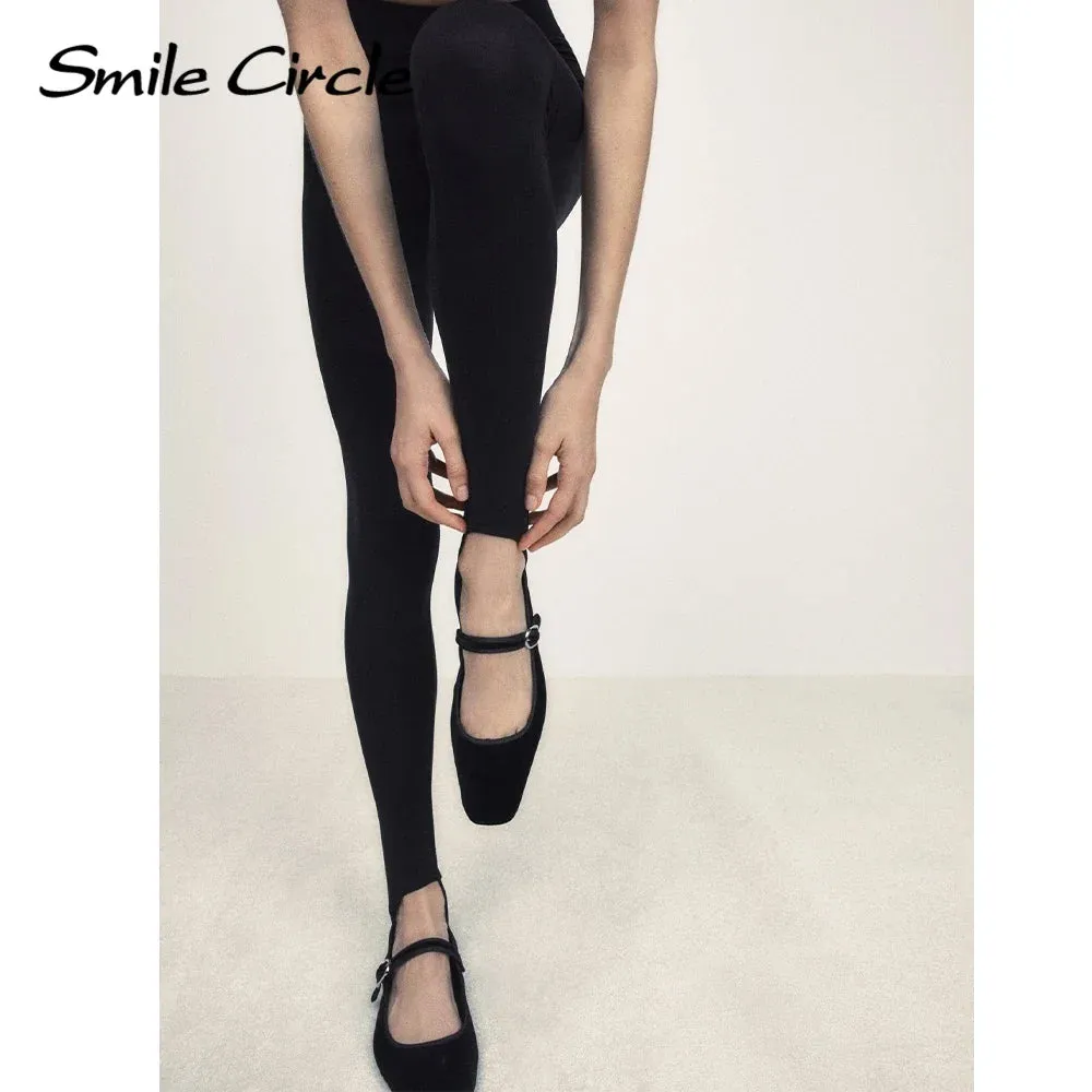 Leopard Print Velvet Mary Jane Flats  Comfortable Round Toe Shoes