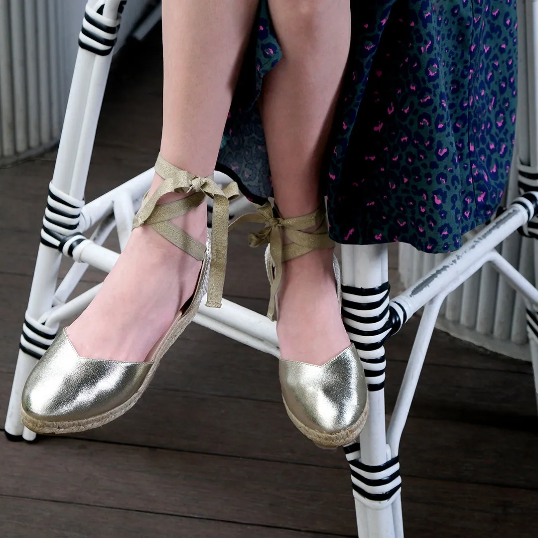 LINUS Gold espadrilles