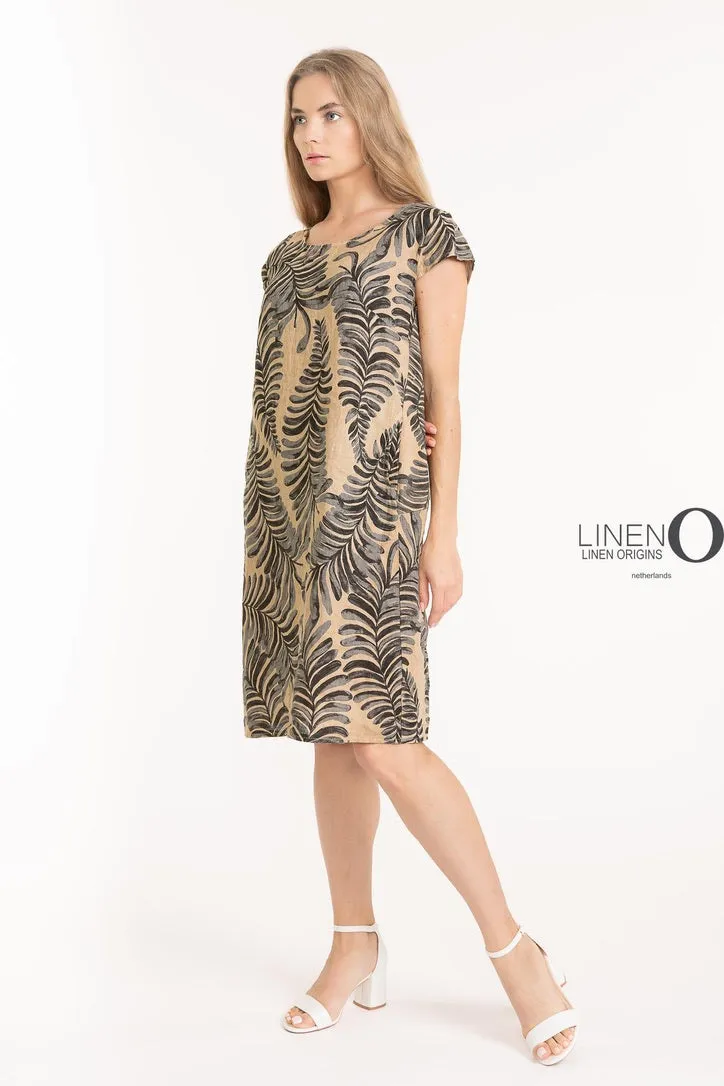 LO Cap Slv Dress French Linen