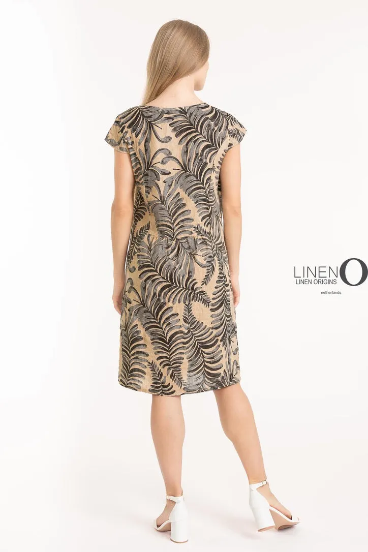 LO Cap Slv Dress French Linen