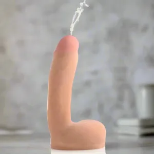 Loadz Squirting 8 Inch Vanilla Tone Dildo - Squeeze and Squirt