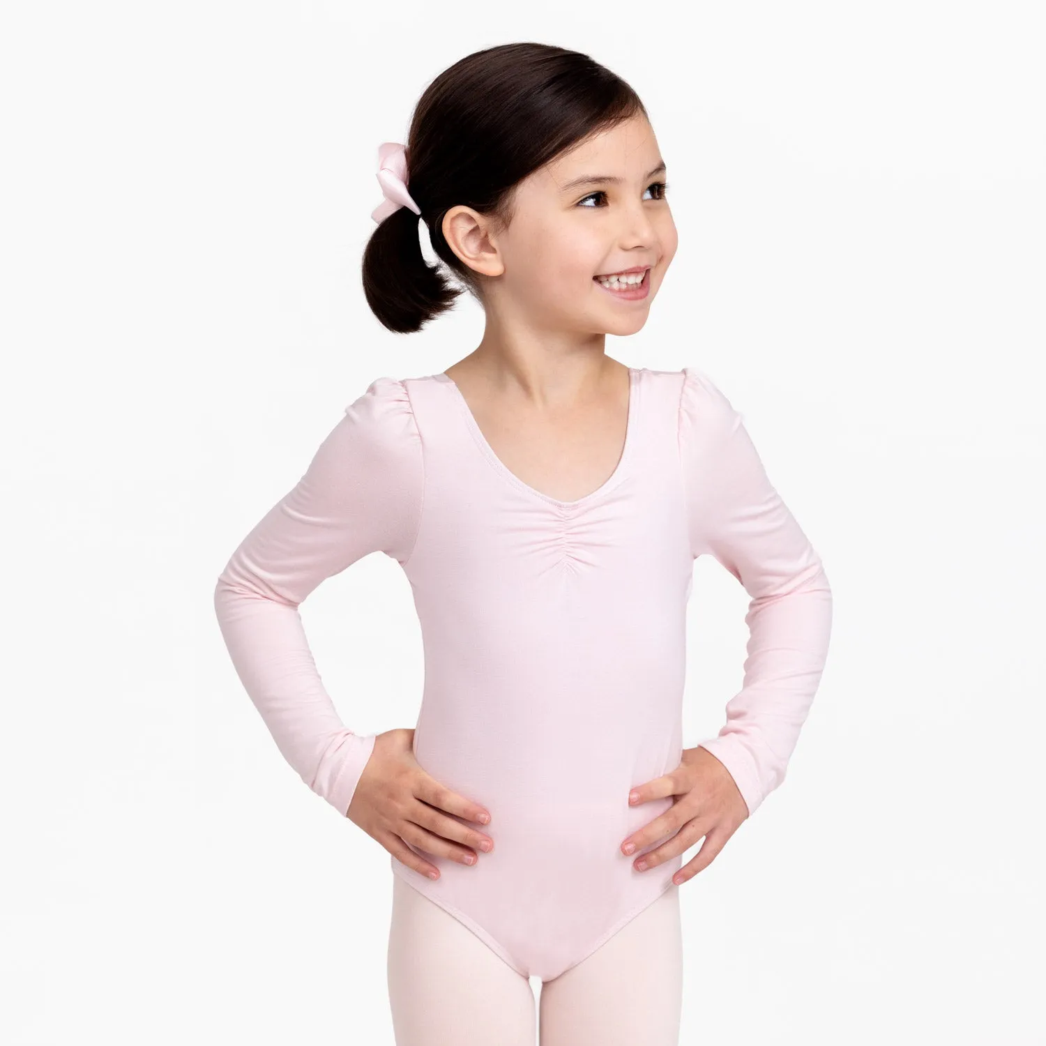 Long Sleeve Leotard in Pink