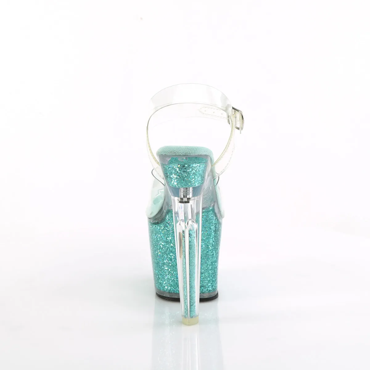 LOVESICK-708SG  Clear/Aqua multi Iridescent Glitters
