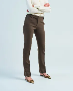 low waist slim trousers