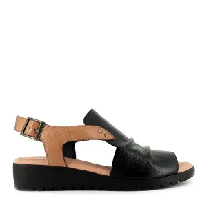 MADIS - BLACK DARK TAN LEATHER