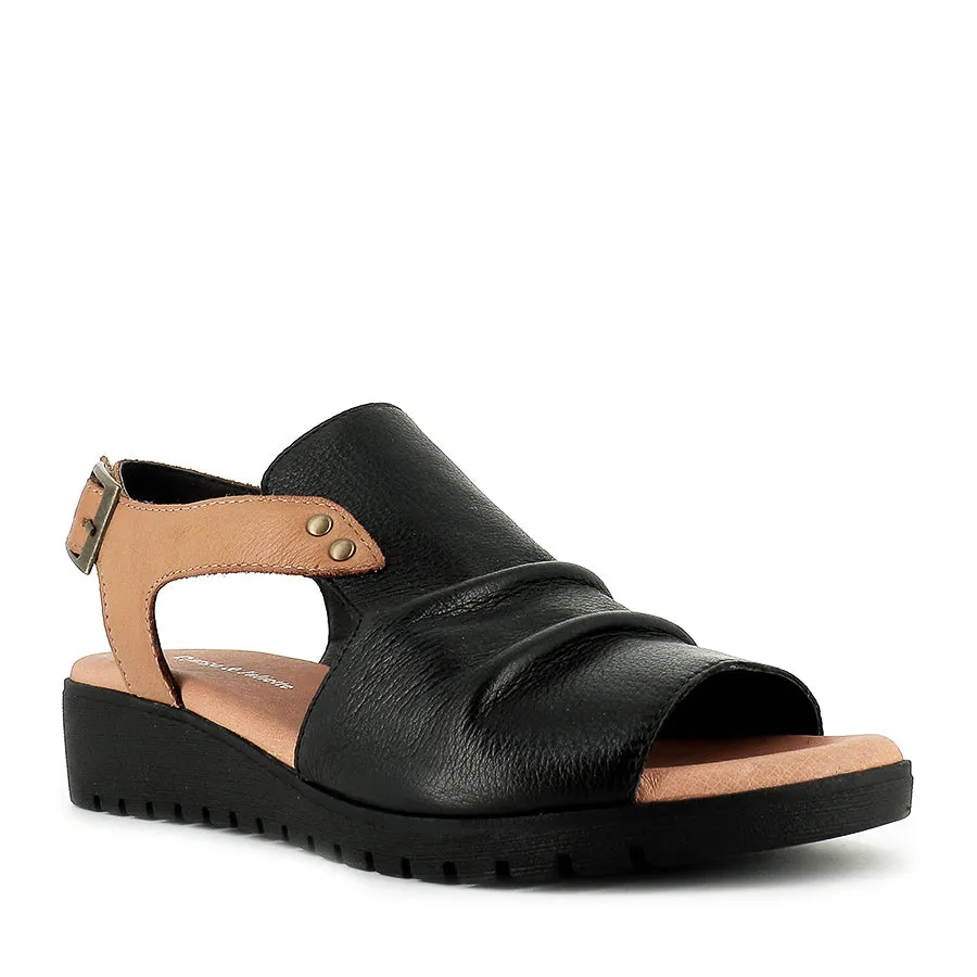 MADIS - BLACK DARK TAN LEATHER