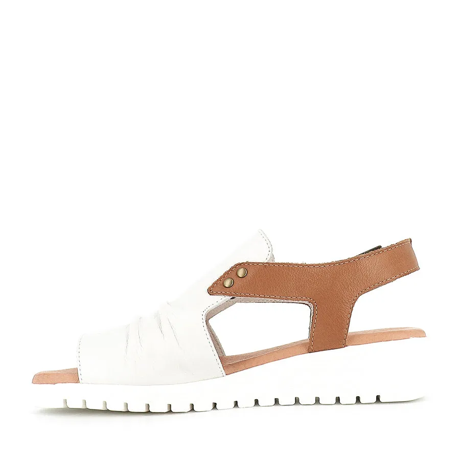 MADIS - WHITE DARK TAN LEATHER