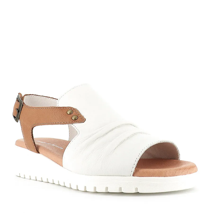 MADIS - WHITE DARK TAN LEATHER