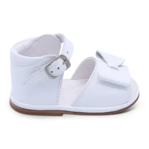 'Marina' Girls White Patent Open-Toe Sandals