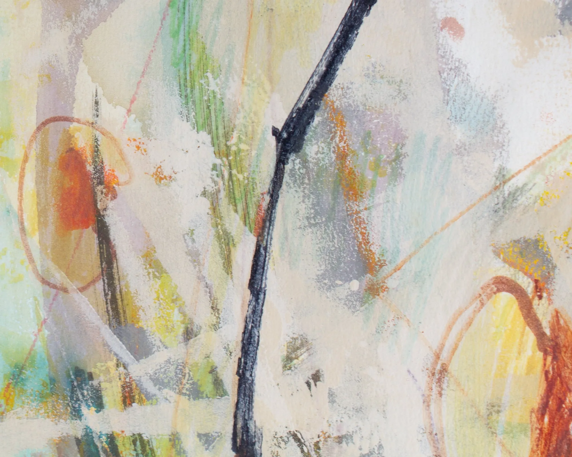 Mary Ann Flynn Fouse Signed 1995 Abstract Mixed Media Painting