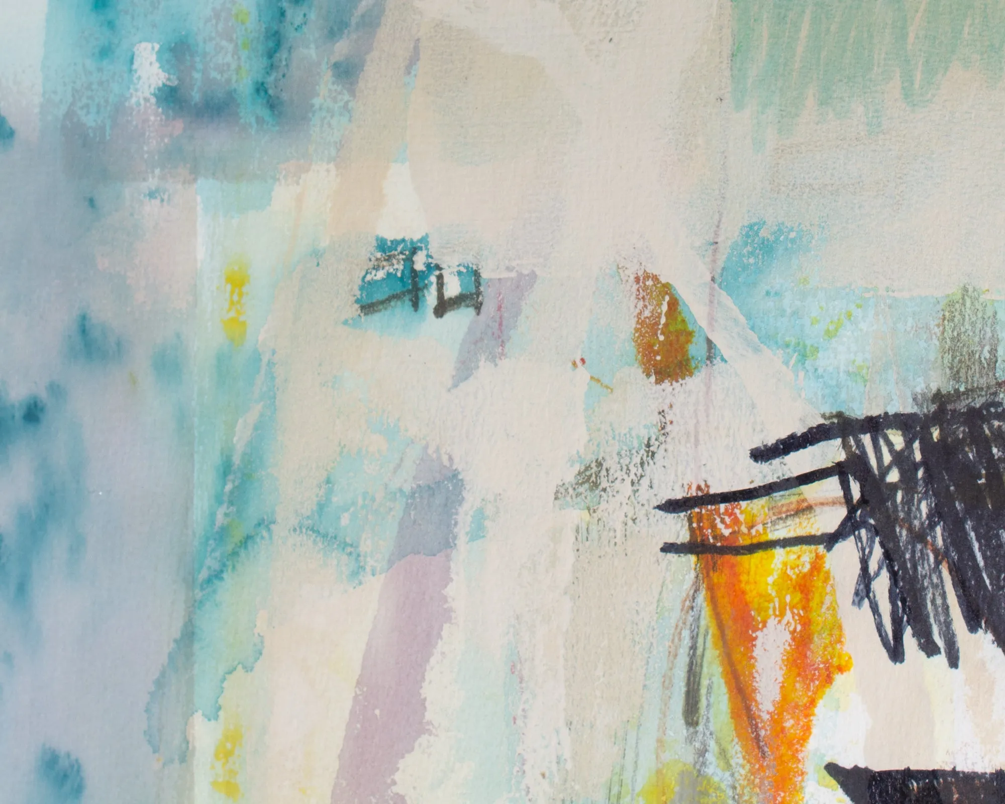 Mary Ann Flynn Fouse Signed 1995 Abstract Mixed Media Painting