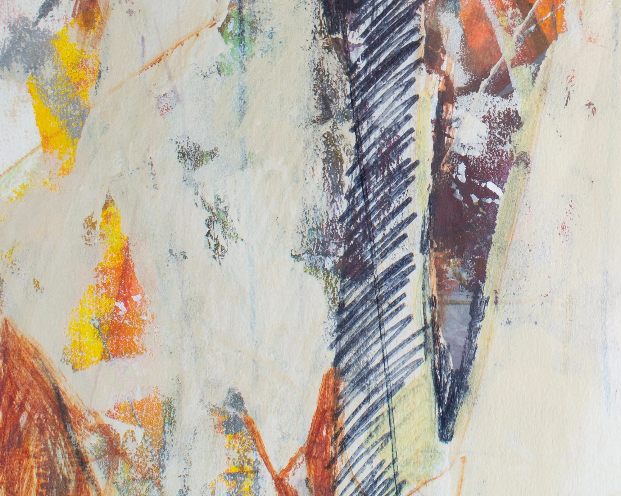 Mary Ann Flynn Fouse Signed 1995 Abstract Mixed Media Painting