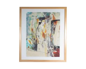 Mary Ann Flynn Fouse Signed 1995 Abstract Mixed Media Painting