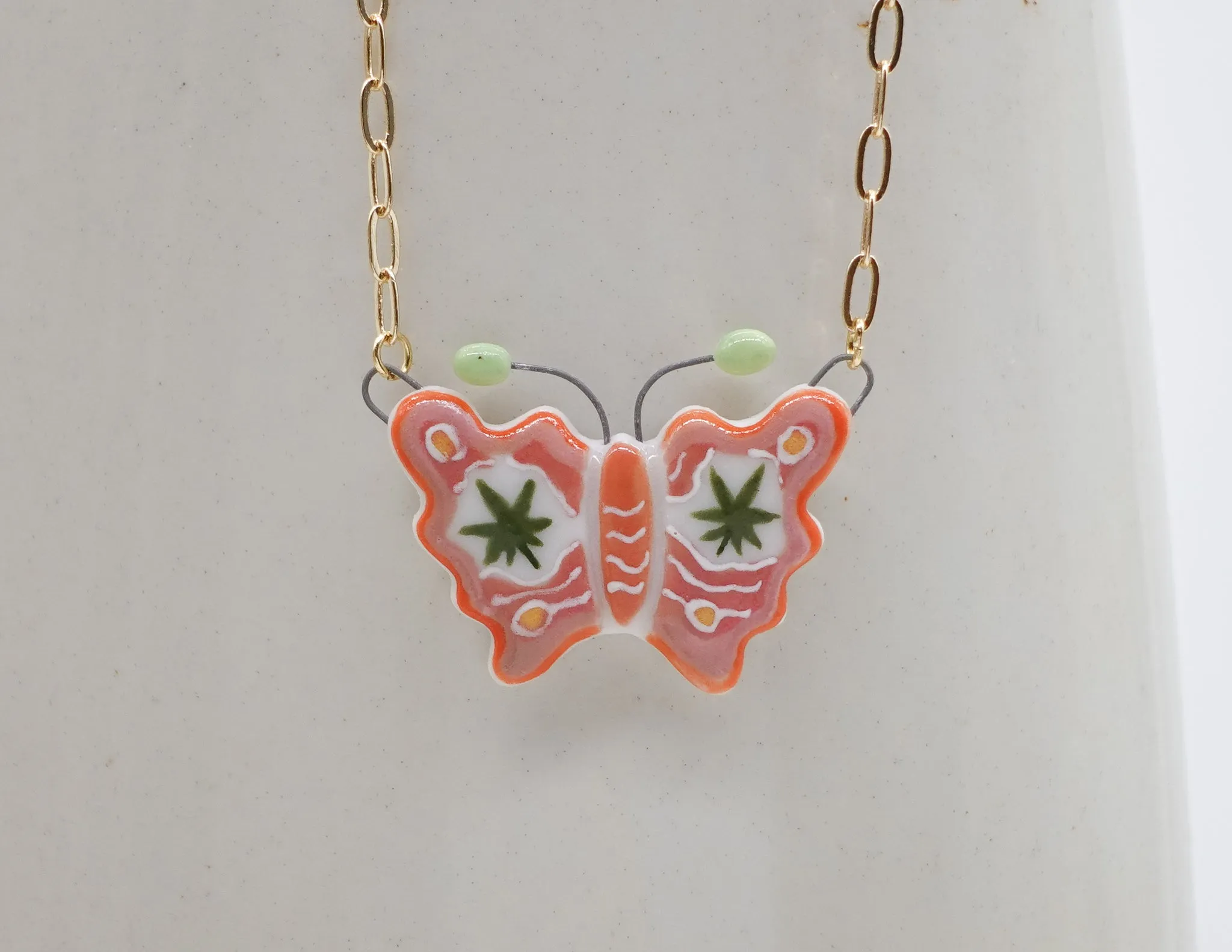 Mary Jane Butterfly Necklace