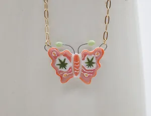 Mary Jane Butterfly Necklace