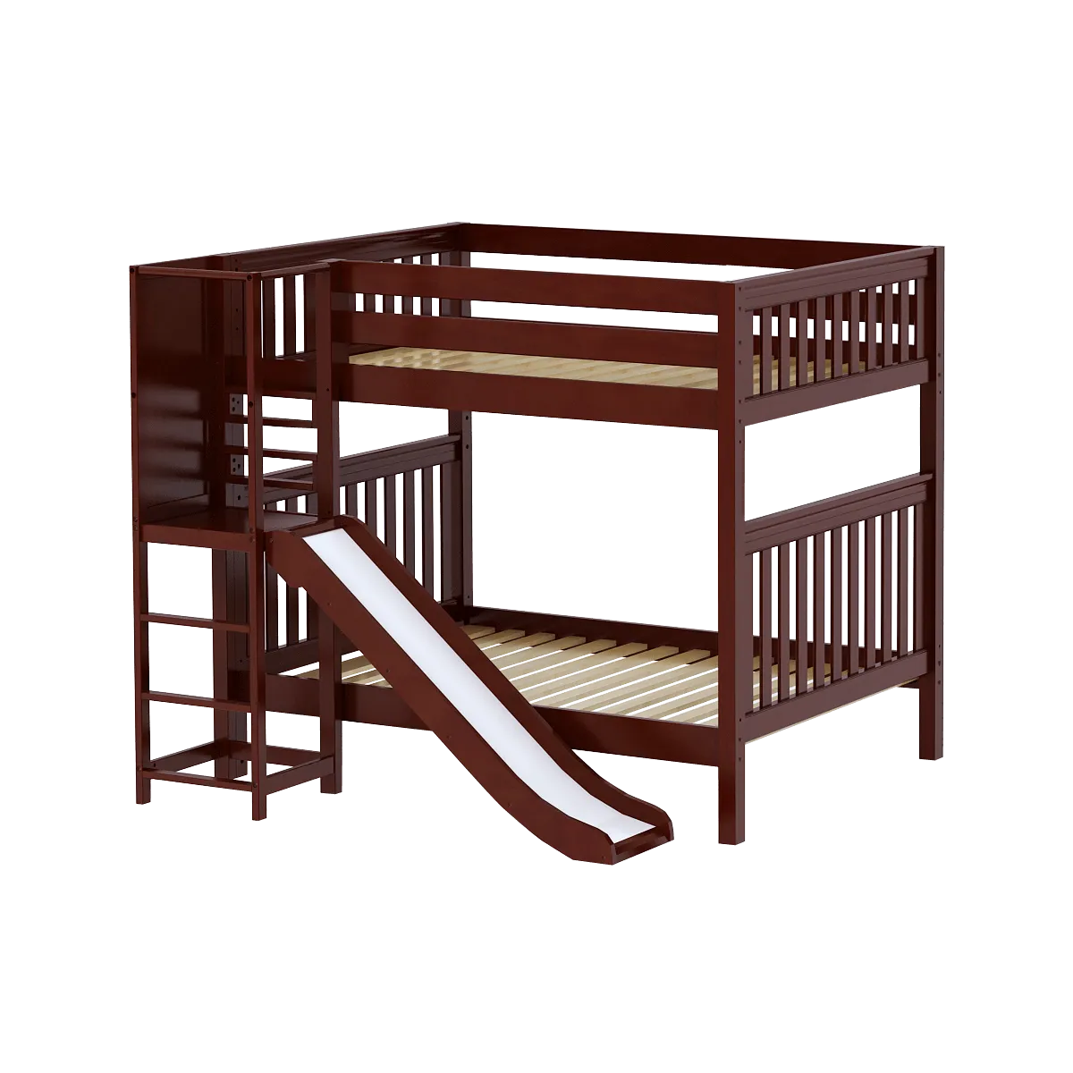 Maxtrix Full High Bunk Bed with Slide Platform