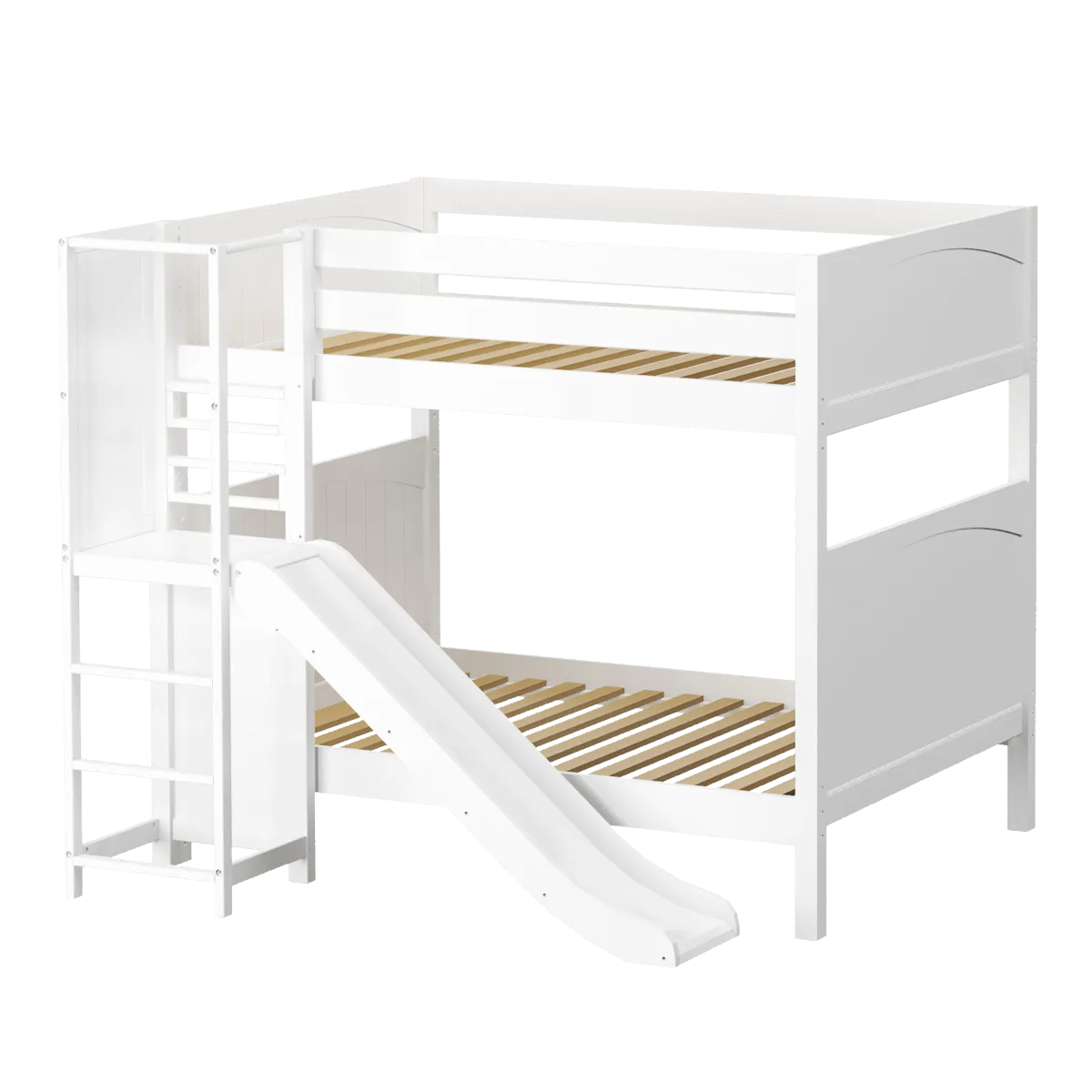 Maxtrix Full High Bunk Bed with Slide Platform