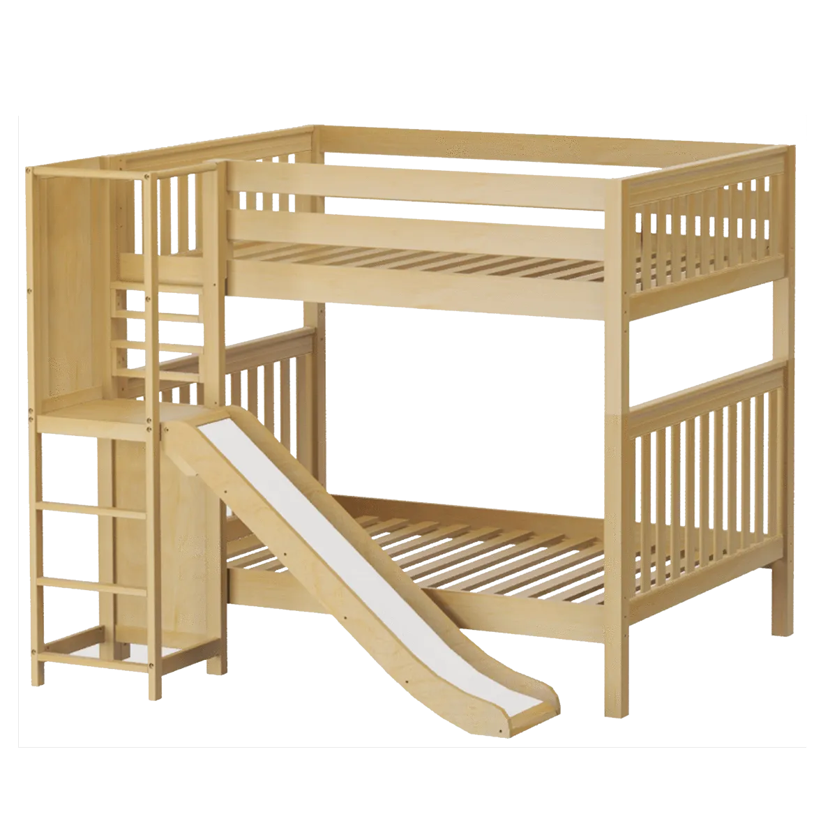 Maxtrix Full High Bunk Bed with Slide Platform