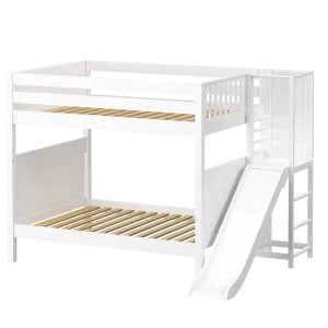 Maxtrix Full High Bunk Bed with Slide Platform