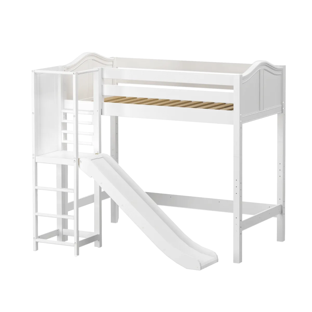 Maxtrix Twin High Loft Bed with Slide Platform