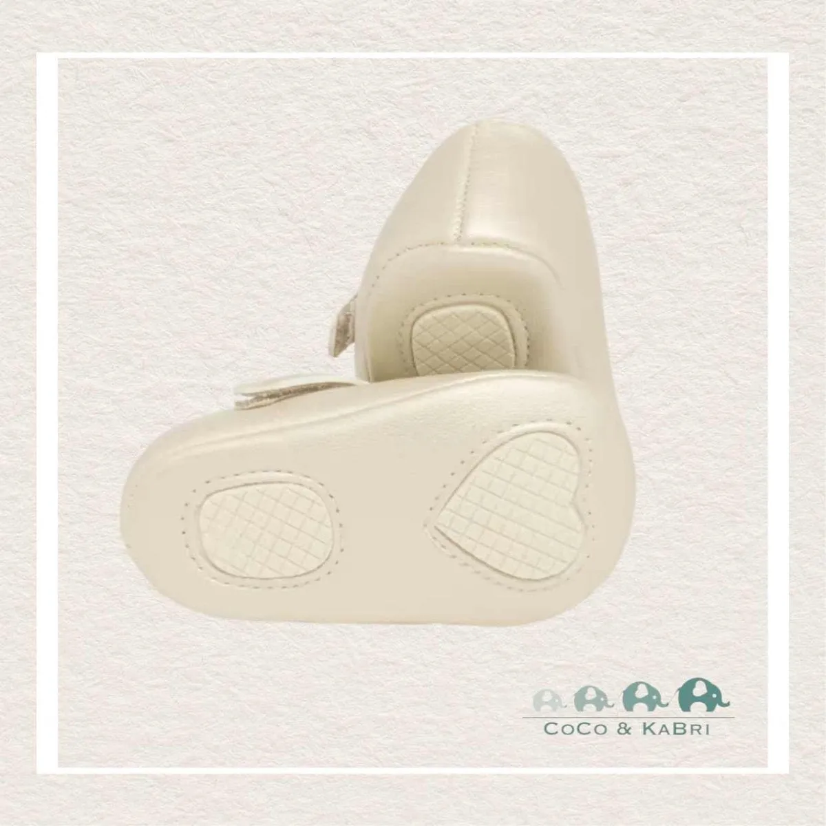 Mayoral: Mary Jane Newborn Shoes with Flower - Champagne (V4-32)