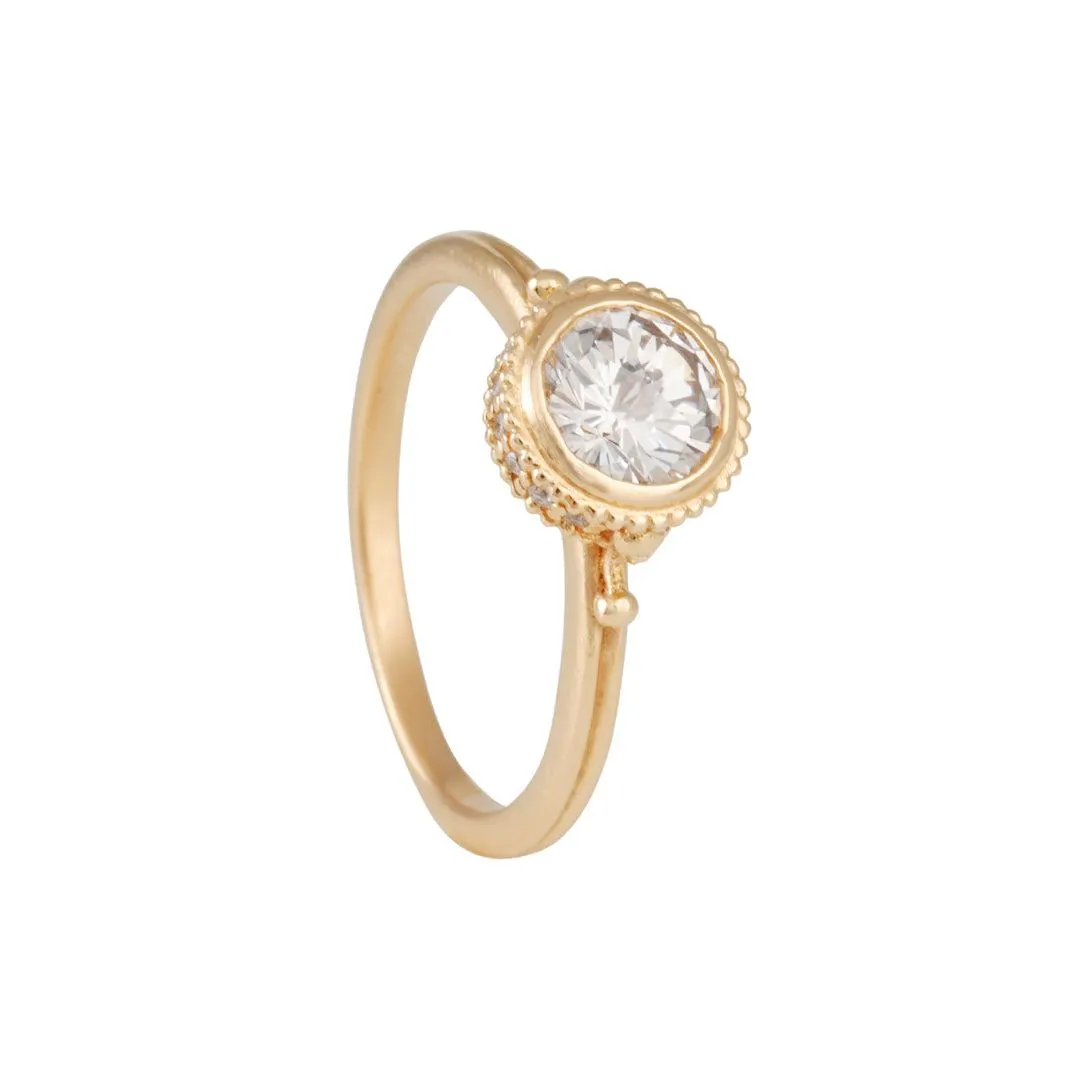 Megan Thorne - Ione High Solitaire with Rose Cut Brilliant Diamond