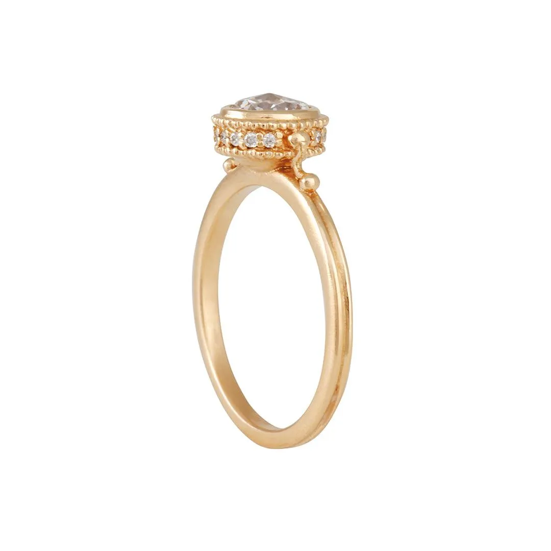 Megan Thorne - Ione High Solitaire with Rose Cut Brilliant Diamond