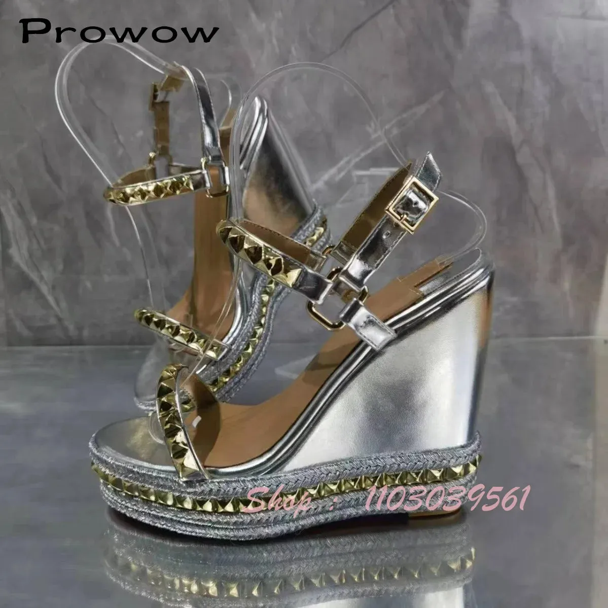 Metallic Fisherman Platform Sandals
