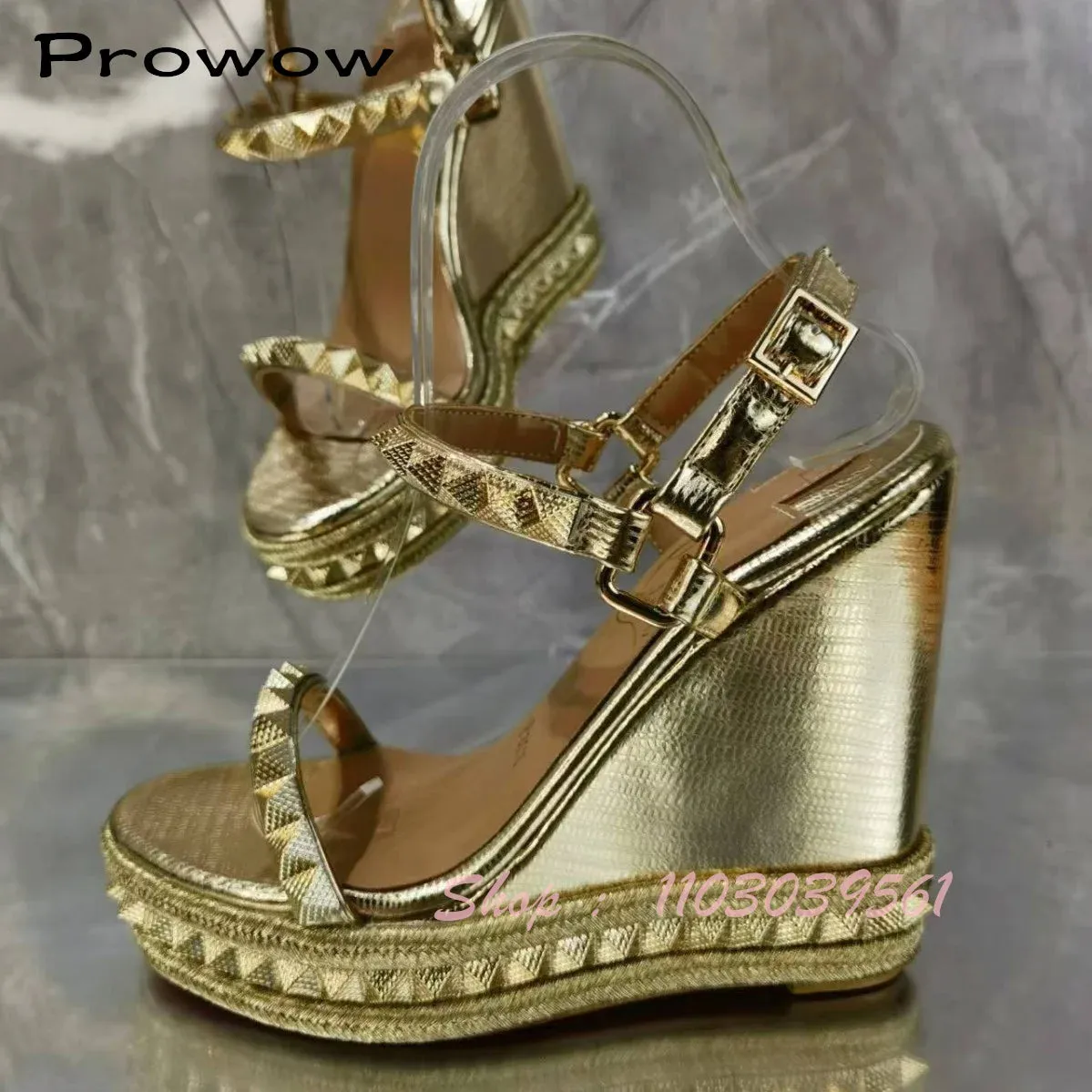 Metallic Fisherman Platform Sandals