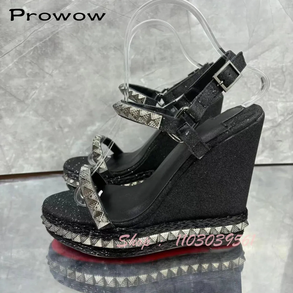 Metallic Fisherman Platform Sandals