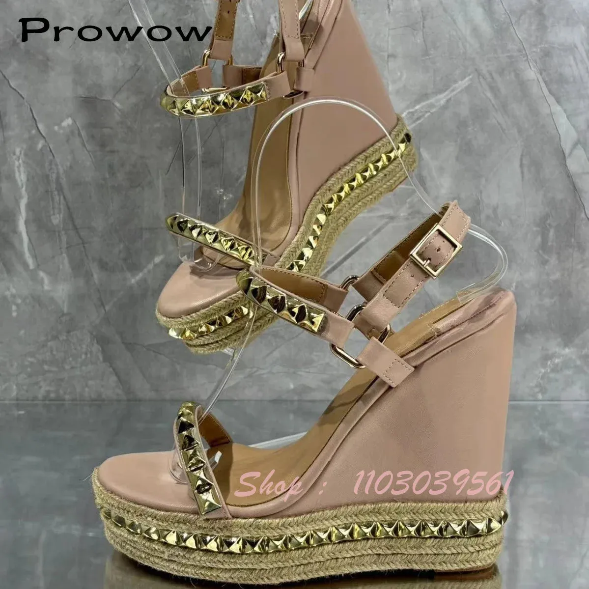 Metallic Fisherman Platform Sandals