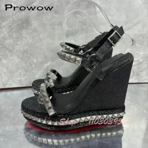 Metallic Fisherman Platform Sandals