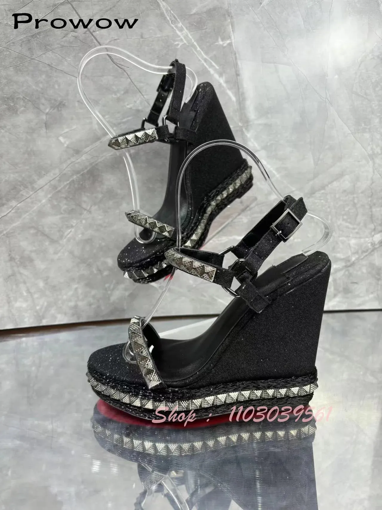 Metallic Fisherman Platform Sandals