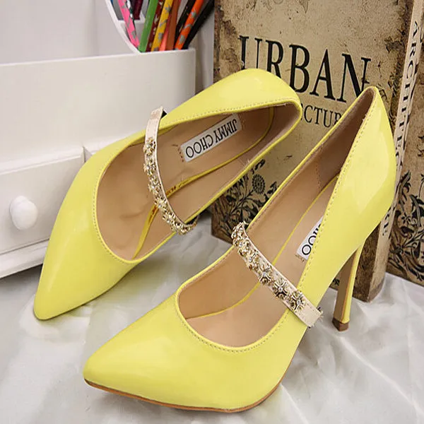 Metallic Lips Charm Shoes Band
