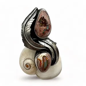 Mexican Fire Opal Rose Parade Ring size 6.5