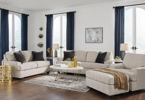 Mid Century Modern Platform Loveseat in Pebble