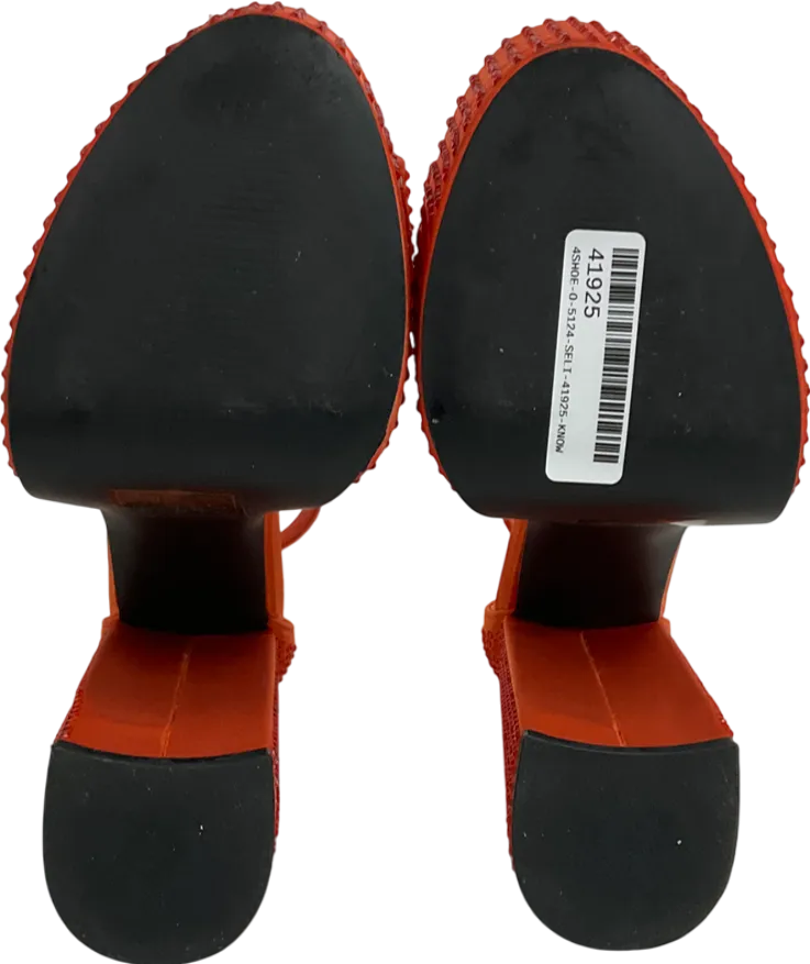 Misspap Orange Diamante Extreme Platform Heels UK 6 EU 39 👠