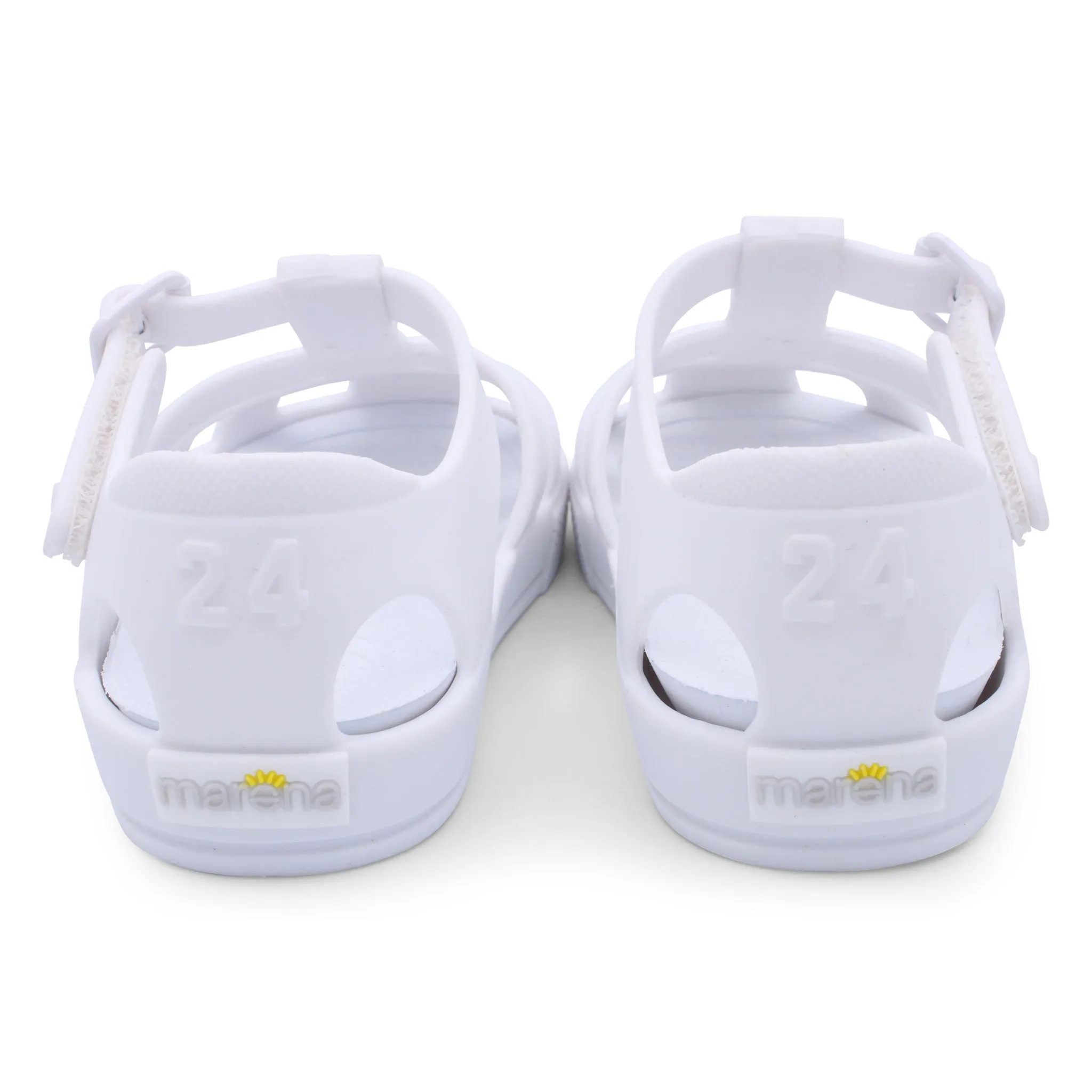 'Monaco' Unisex Matt White Jelly Sandals