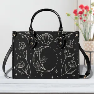 Moon Flowers #1 Luxury Womens PU Leather Handbag