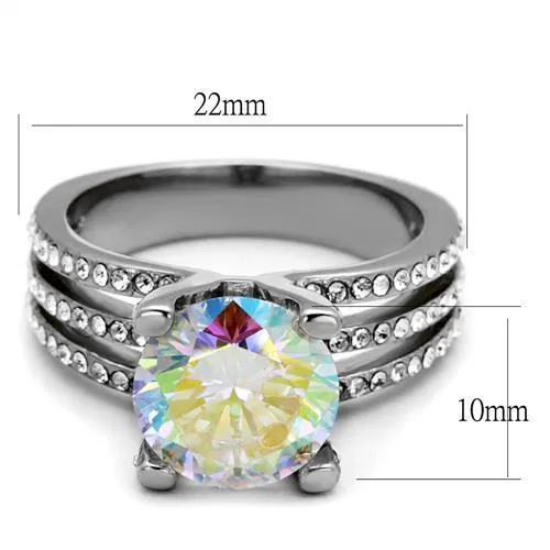 MT 9712 - High Polished Stainless Steel Light Rainbow Color in Clear Brilliant Style - Newest