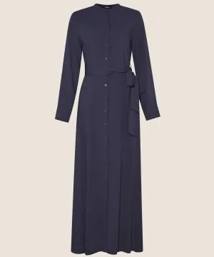 Navy Button Down Dress