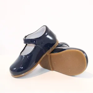 Navy Patent Mary Janes