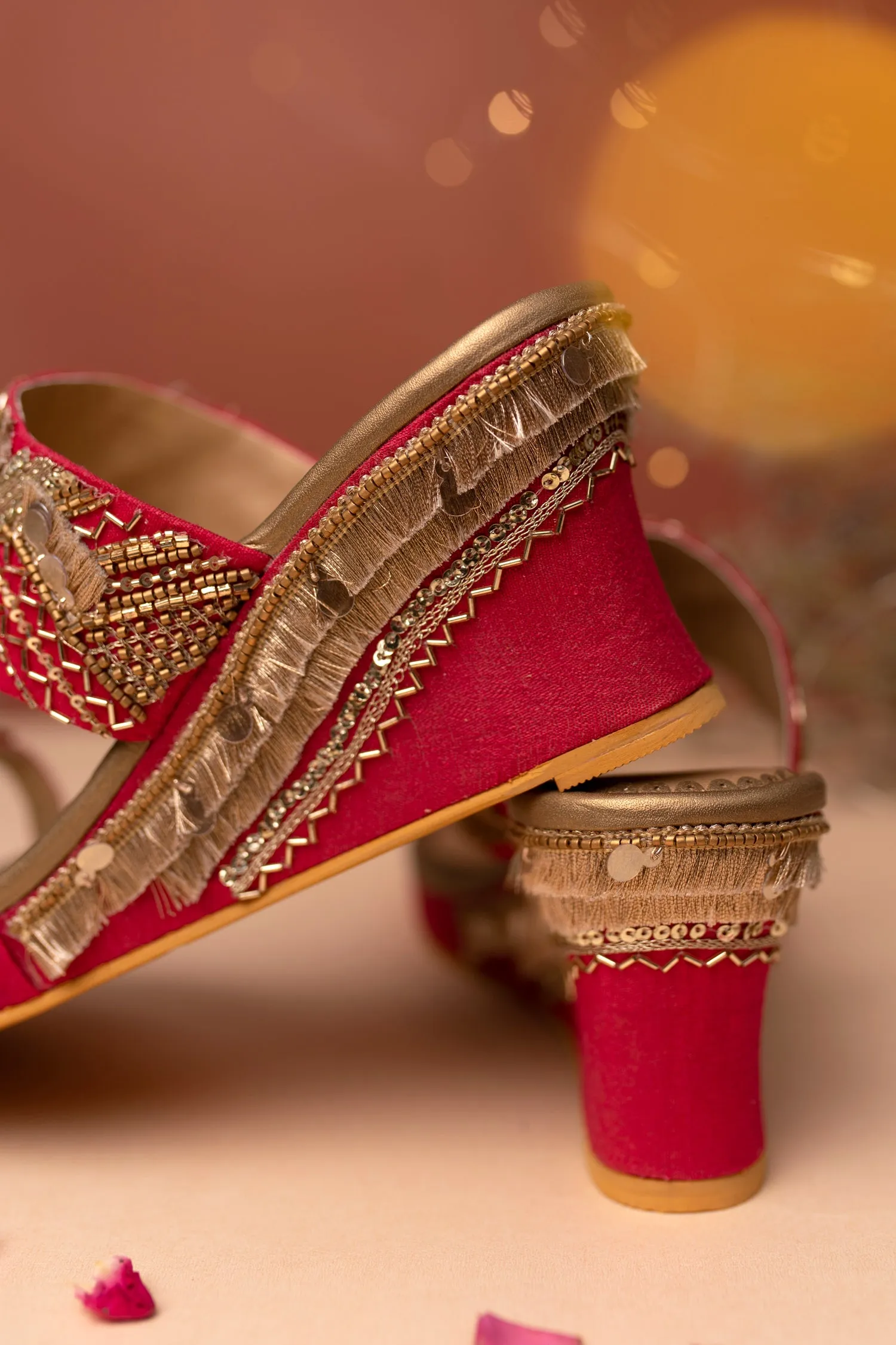 Nazm Pink Wedges