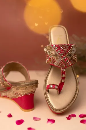 Nazm Pink Wedges