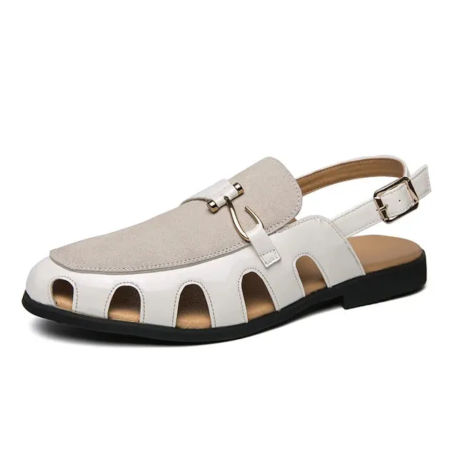 Neue Große Größe 46 Fischerledersandalen für Herren