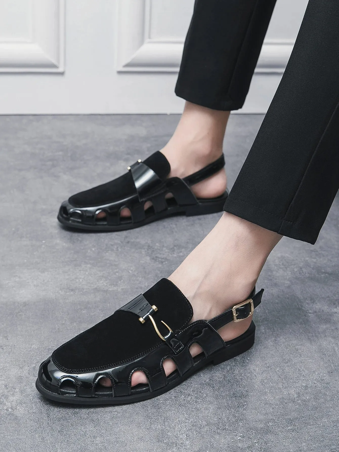 Neue Große Größe 46 Fischerledersandalen für Herren