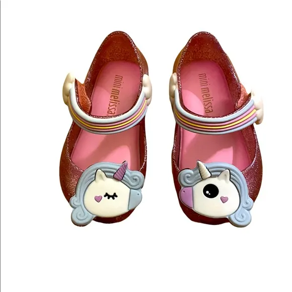 NEW MINI MELISSA Ultragirl Unicorn Clear Pink Mary Janes with Box-Size 5